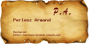 Perlesz Armand névjegykártya